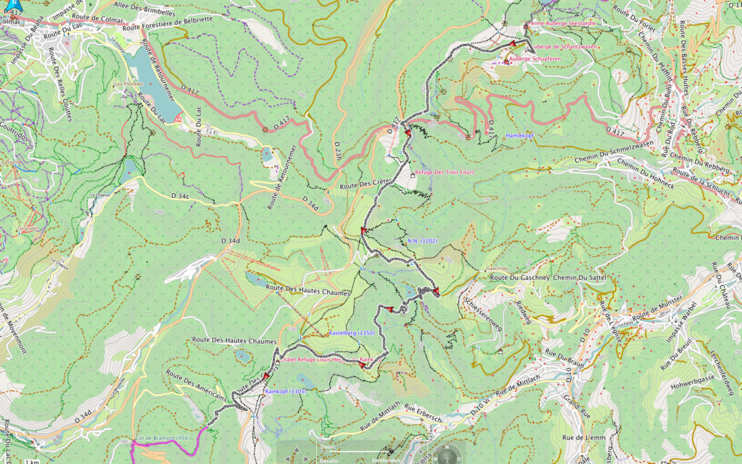 #3 Auberge de Schantzwasen – Col de la Schlucht – Hohneck – Col du Schäferthal – Lac de Schiessrothried – Le Kerbholz – F.A. Kastelberg – Rainkopf – Col de l‘Etang